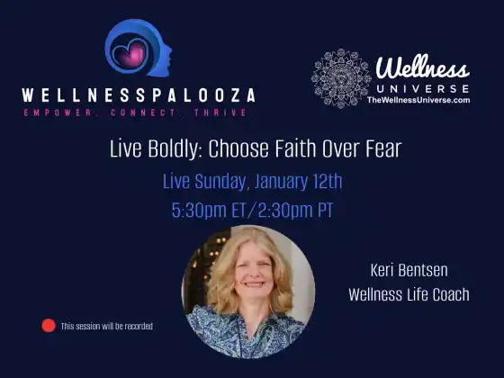 Wellnesspalooza 2025 대담하게 살아라: 케리 벤슨과 함께 두려움보다 믿음을 선택하라